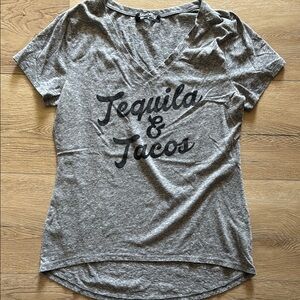 Signorelli Gray V-Neck Graphic Tee